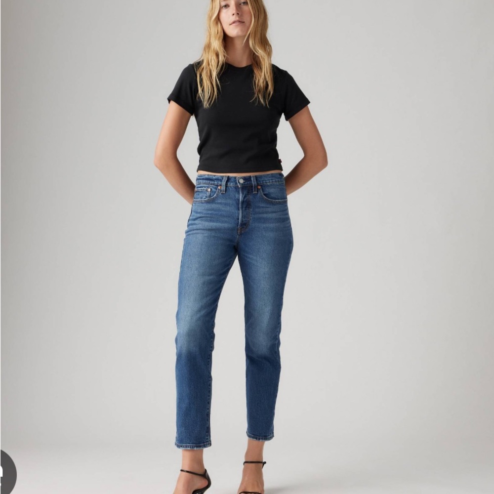 Levi’s Wedgie Straight Leg Jeans with Faded Wash